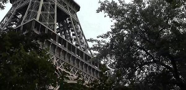  Eiffel Tower public threesome